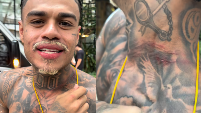 Vídeo mostra momento de tentativa de assalto contra MC Cabelinho em Salvador; cantor fica ferido